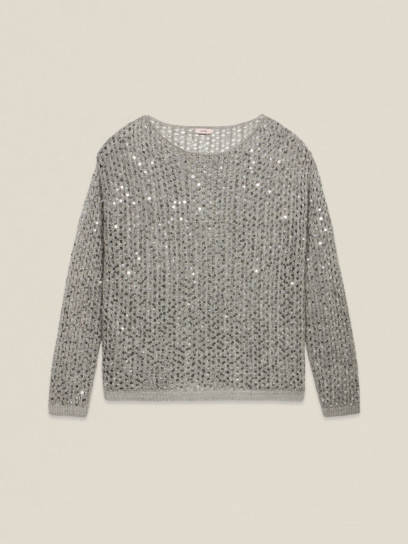 Openwork sweater with sequins image number 3