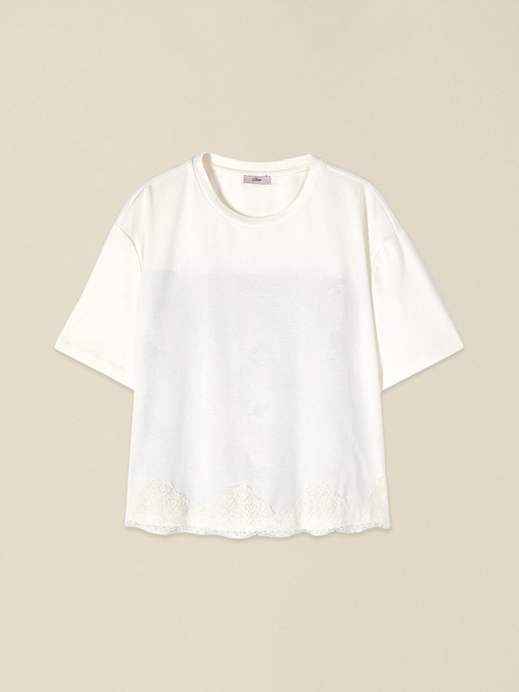 T-shirt with back insert