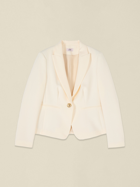 Short blazer in technical fabric