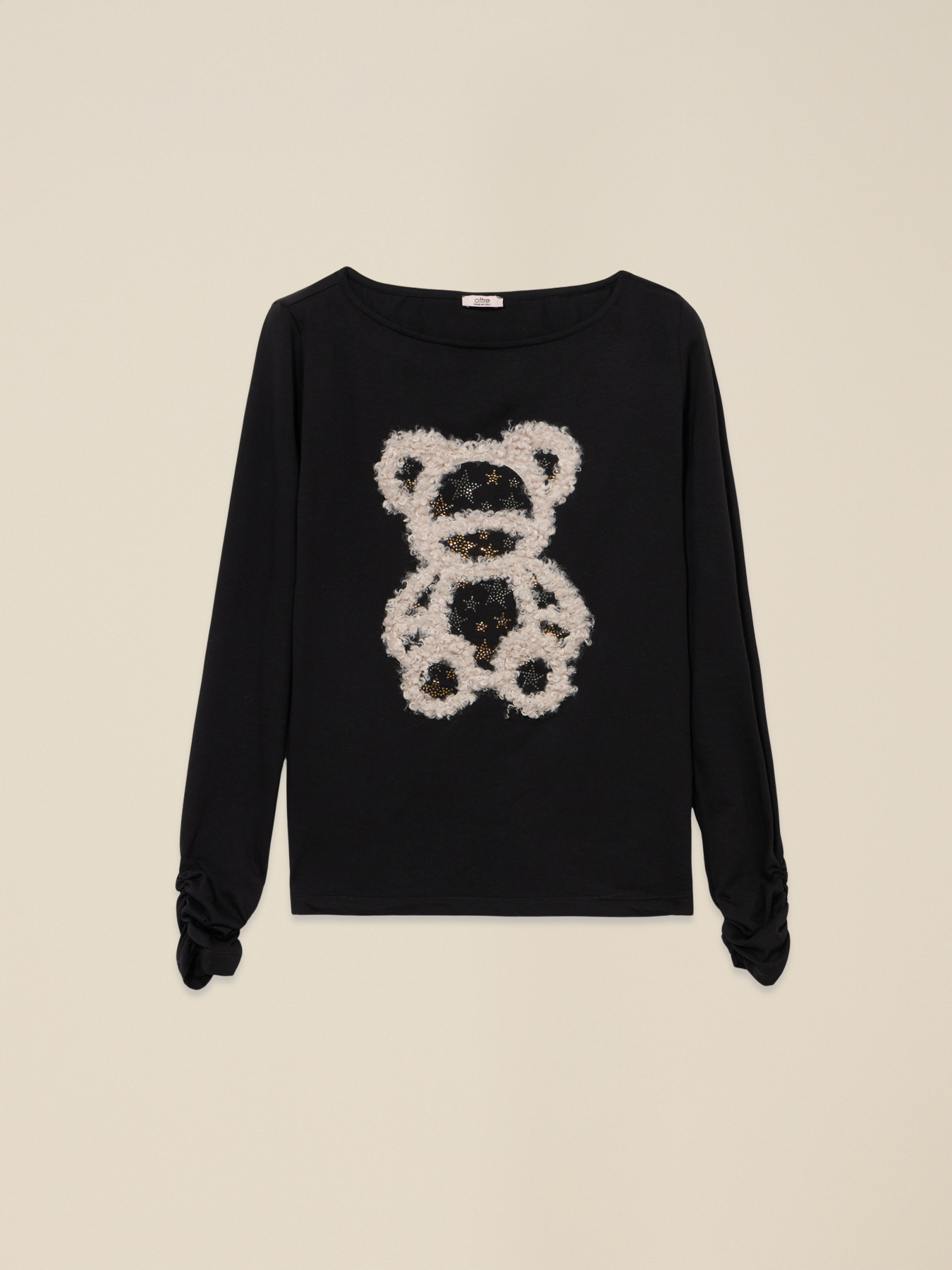 Jersey-T-Shirt mit Druck und Applikationen image number 4