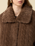 Teddy jacket with cable pattern image number 2