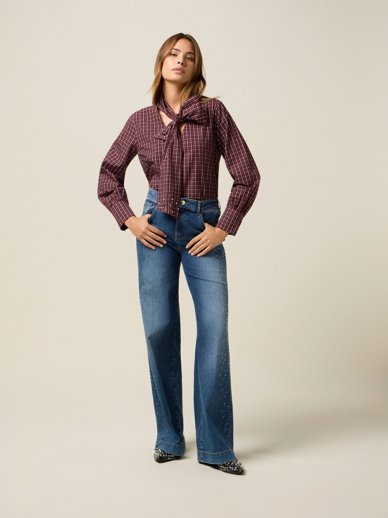 Cotton shirt with bow and cufflinks image number 3