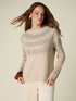 Strickpullover aus Wollmischung mit Kristallen image number 1