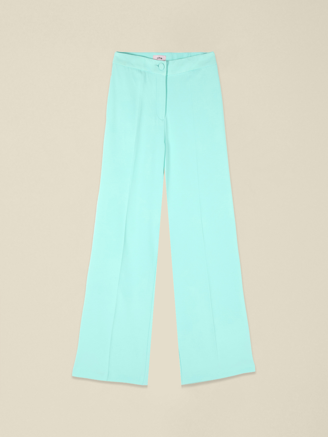Wide-leg palazzo pants in crepe fabric image number 4
