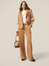 Suede-effect palazzo pants image number 1