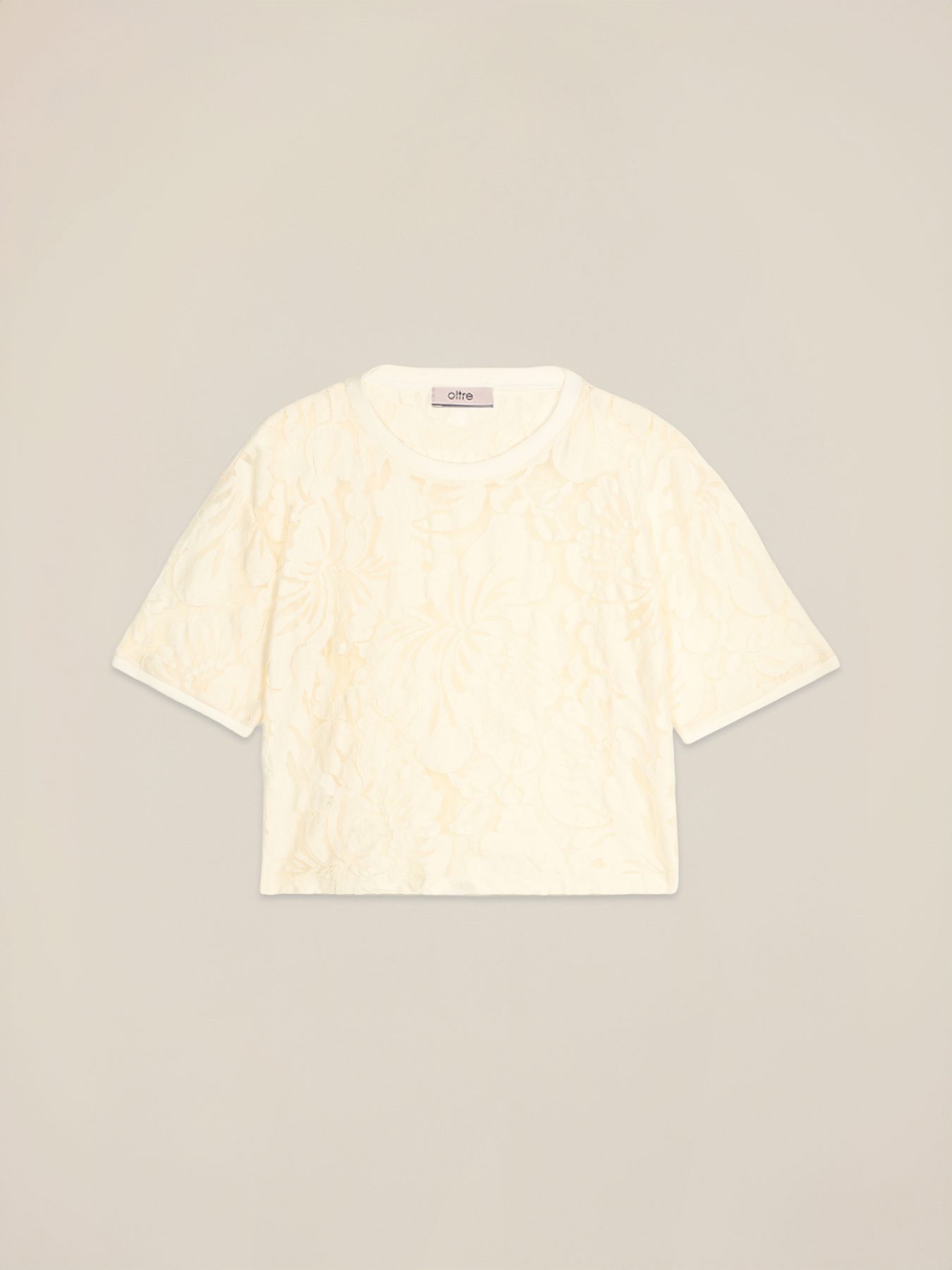 T-shirt boxy in pizzo image number 3