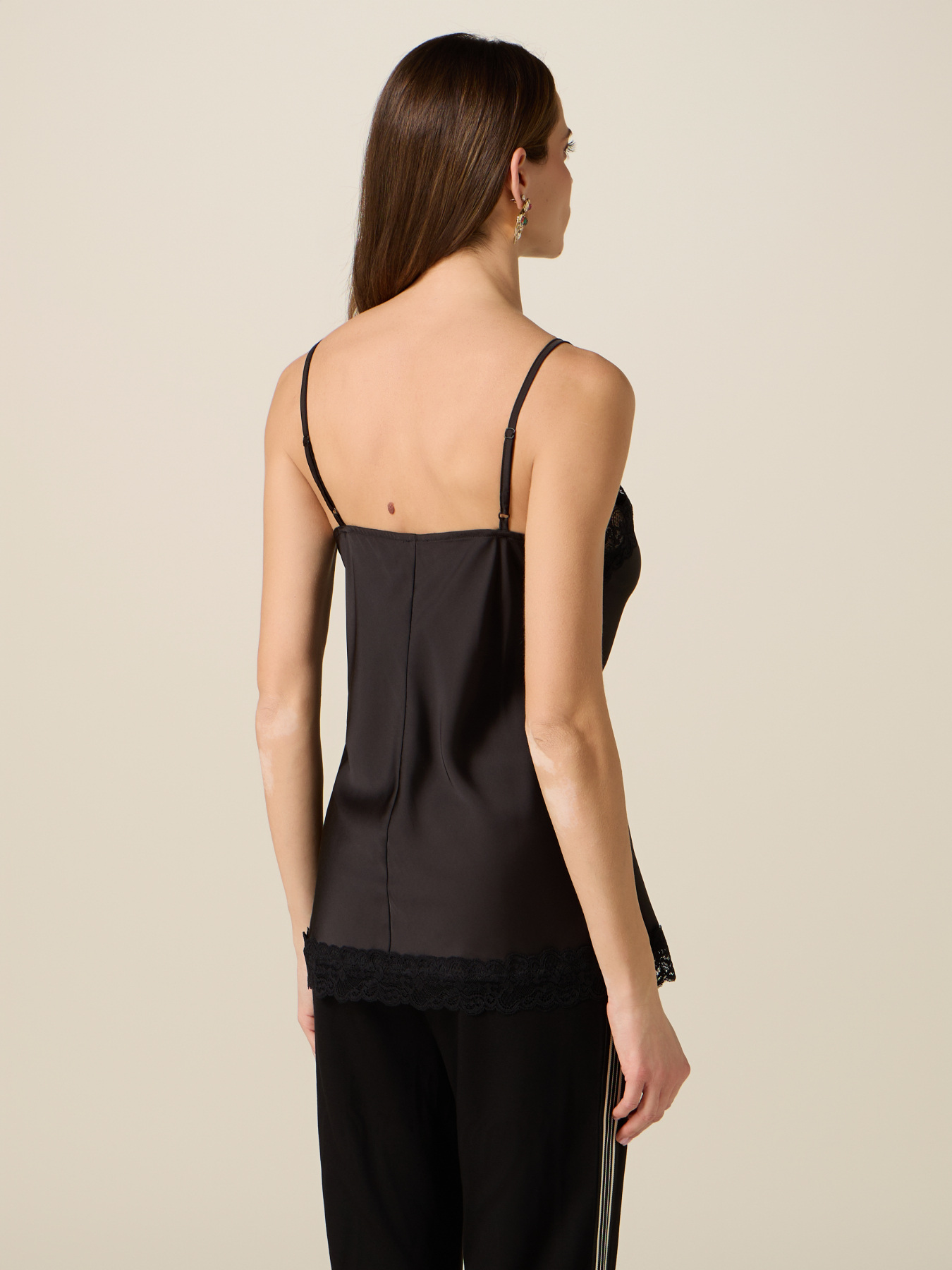 Top lingerie in raso e pizzo image number 1