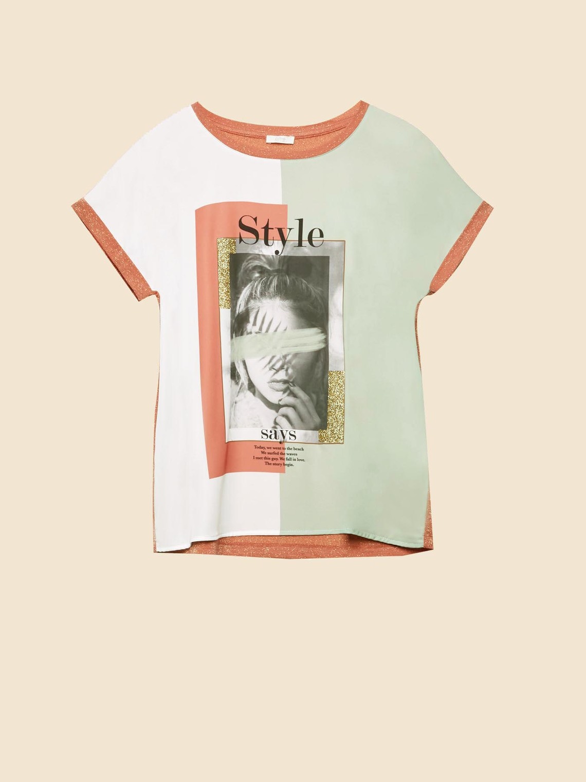 t shirt bimaterica motivi