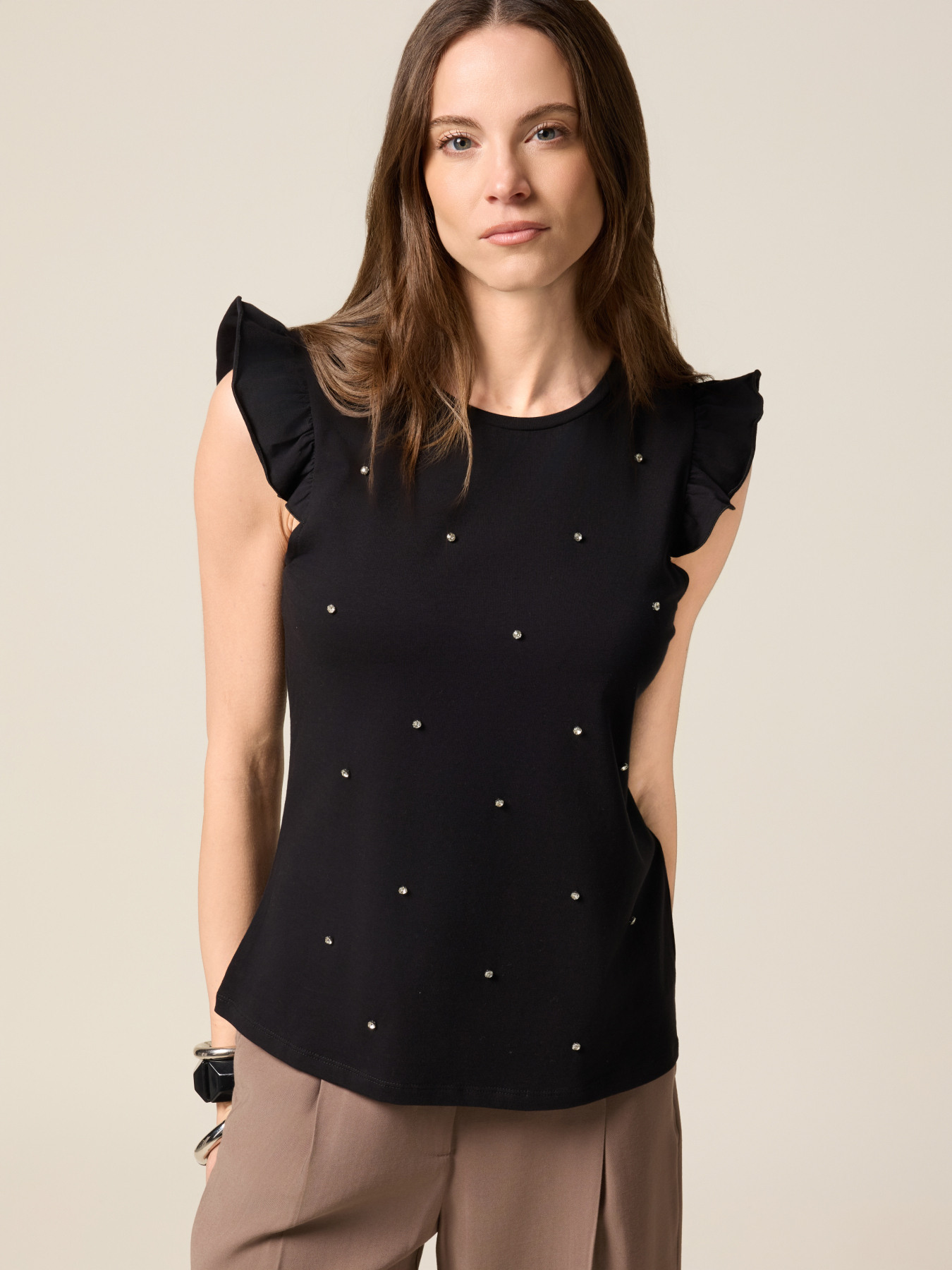 Jersey top with gussets image number 0