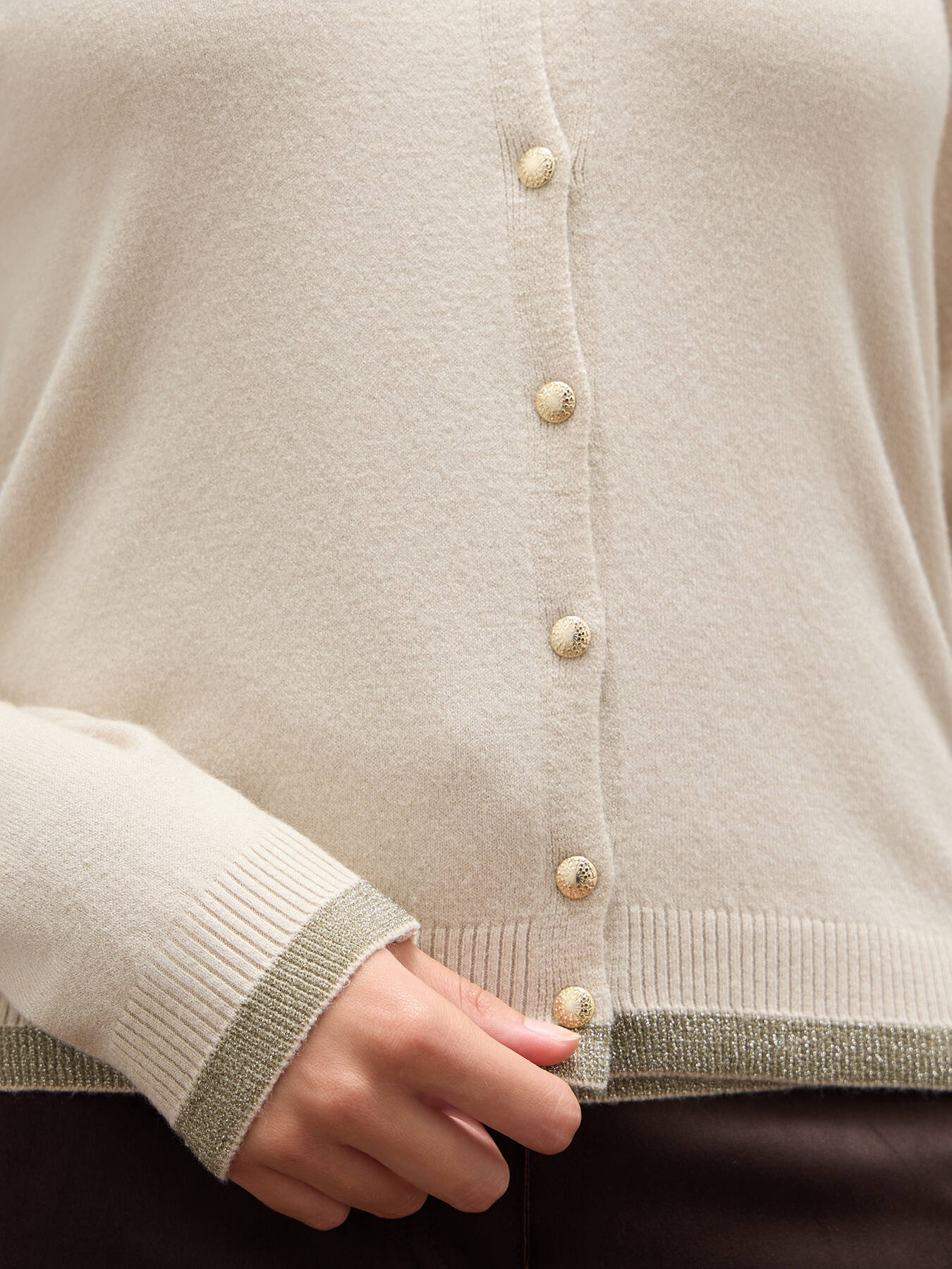 Cardigan avec bords lurex image number 3