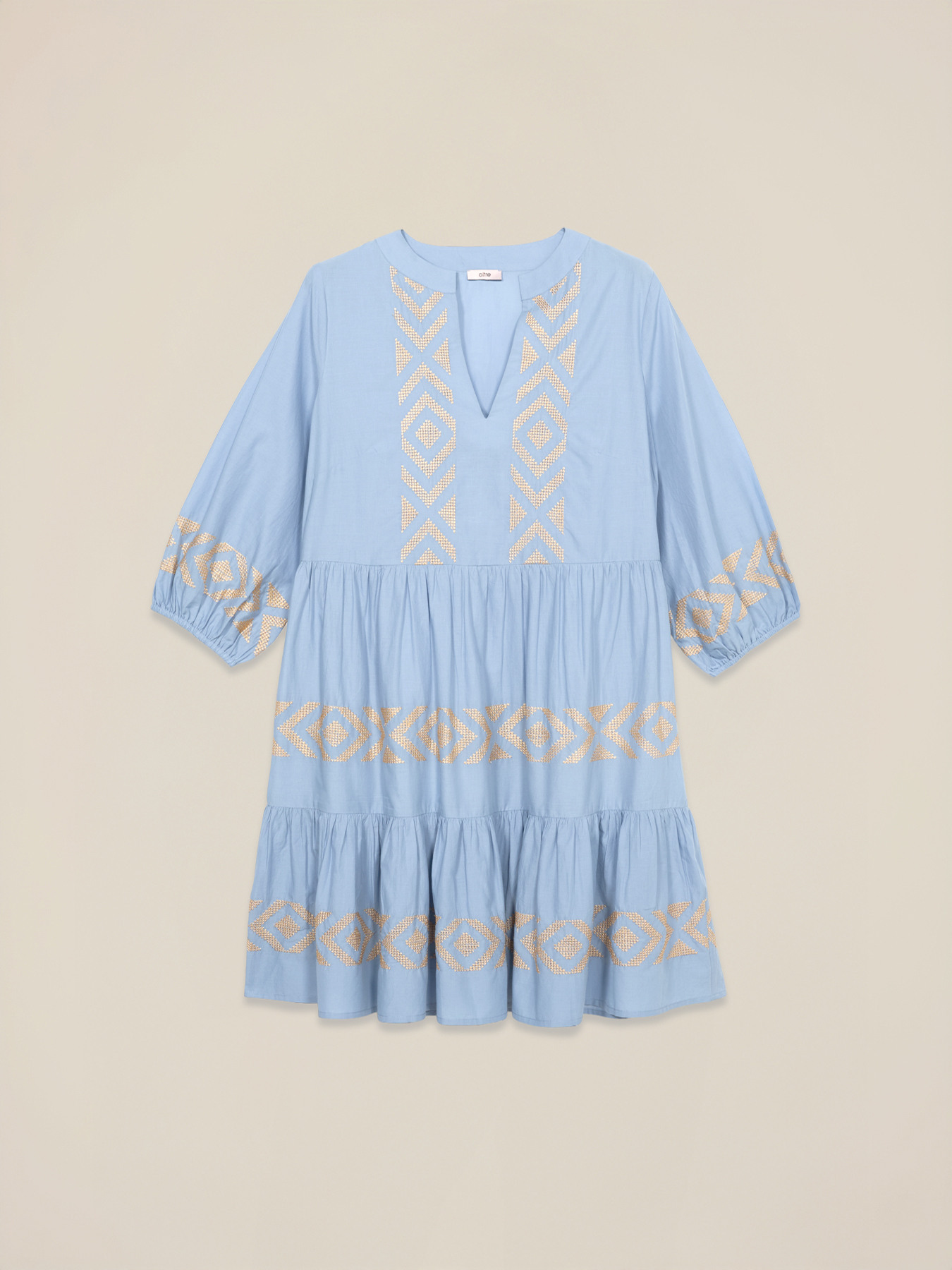 Vestido flare con bordados image number 4
