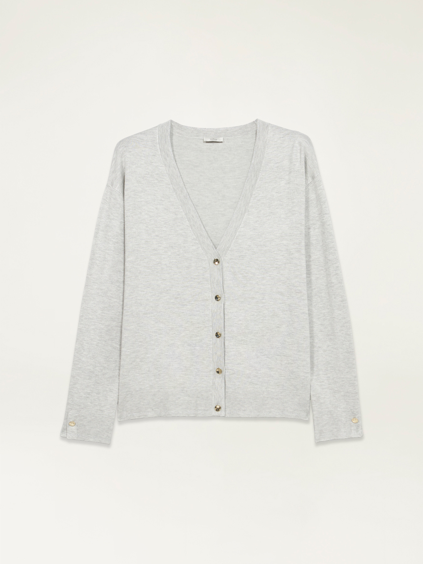 Cardigan col en V avec bords lurex image number 3