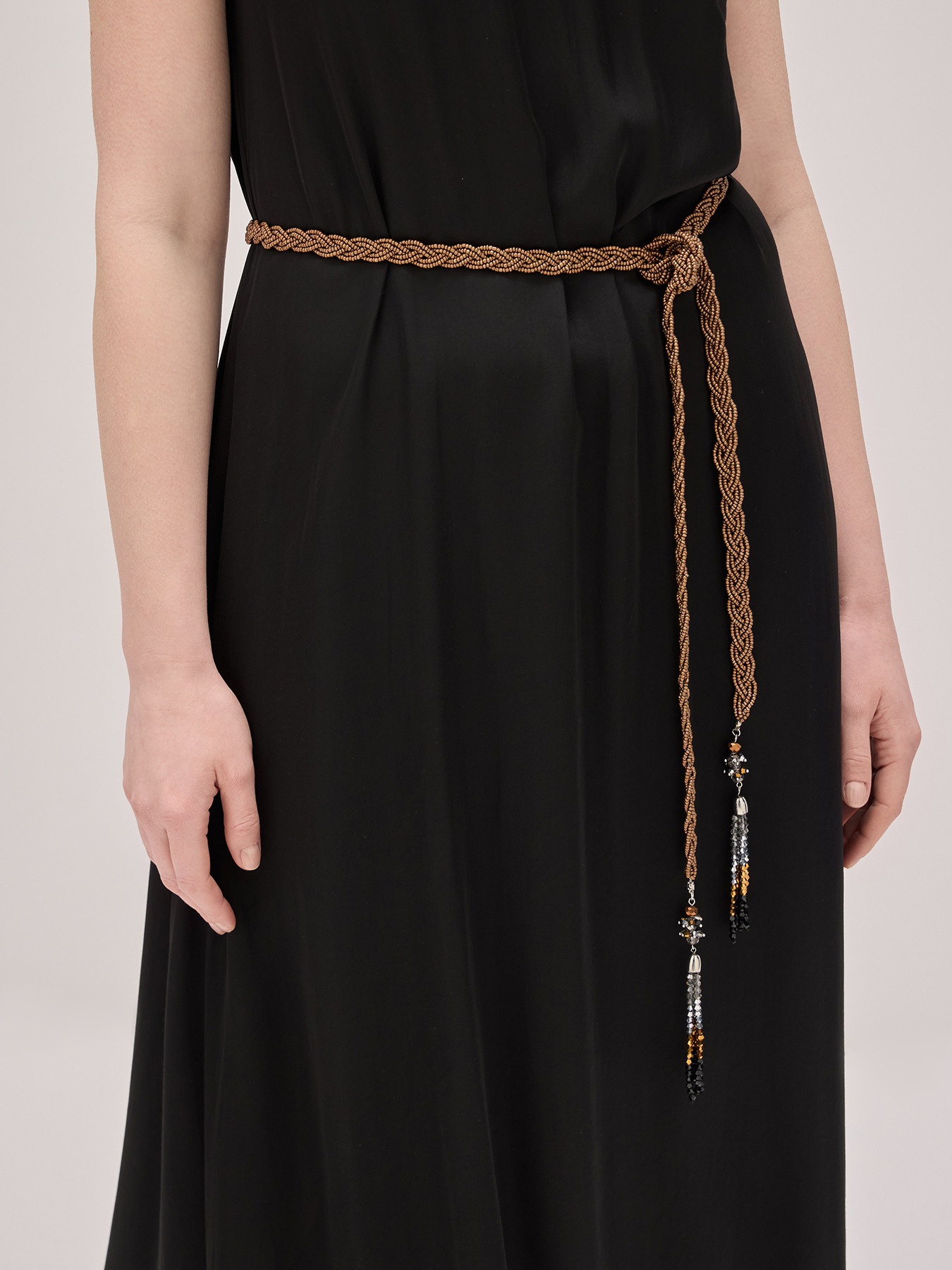 Geflochtener G&uuml;rtel mit Perlen image number 0