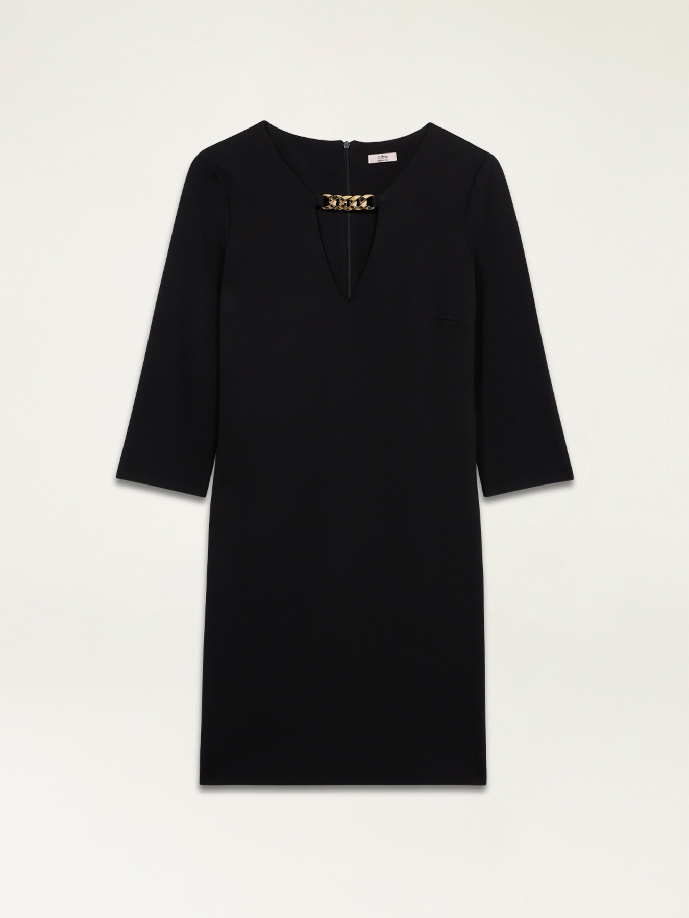 Sheath dress with chain detail image number 4