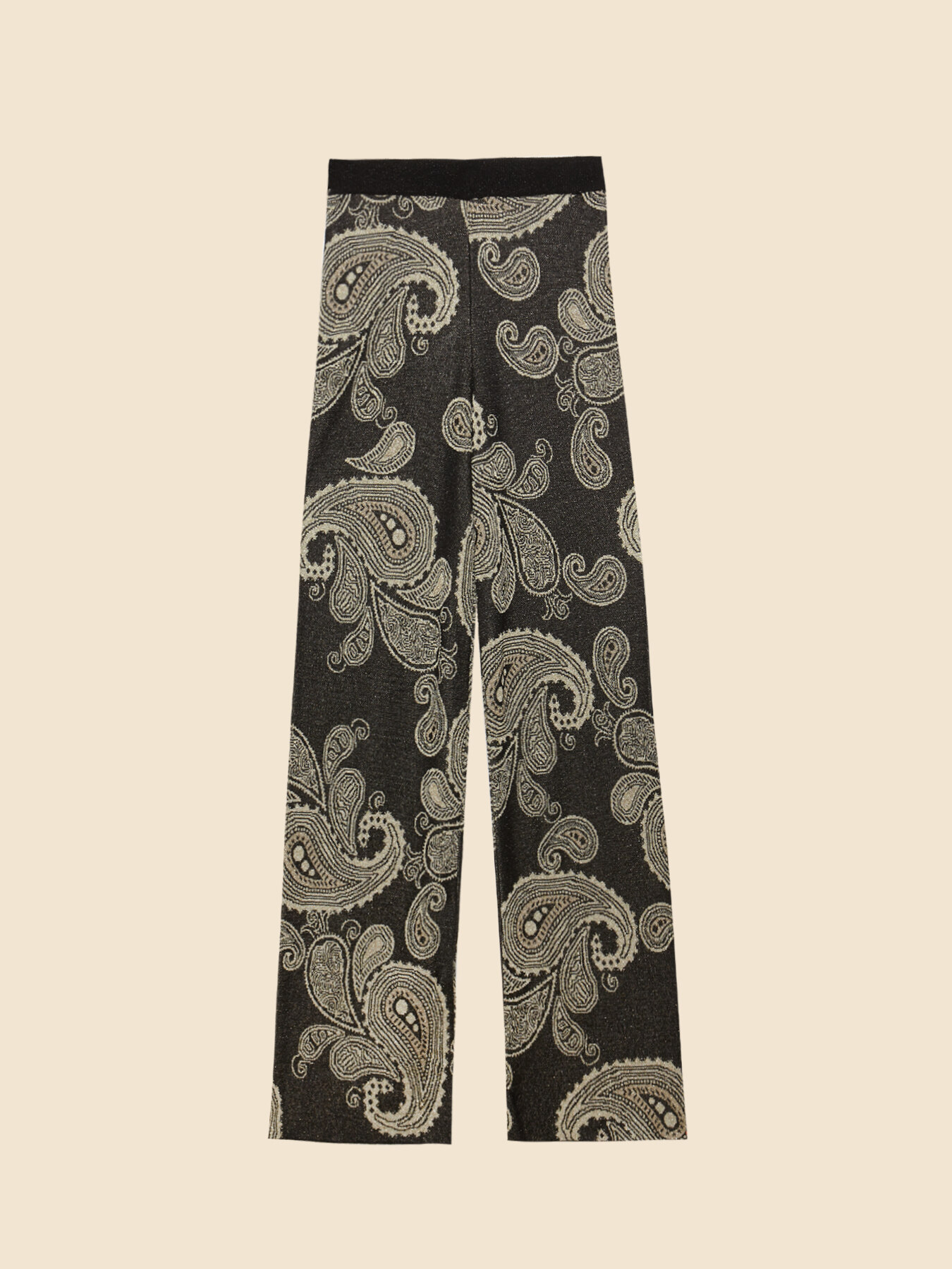 Pantaloni palazzo in maglia image number 3