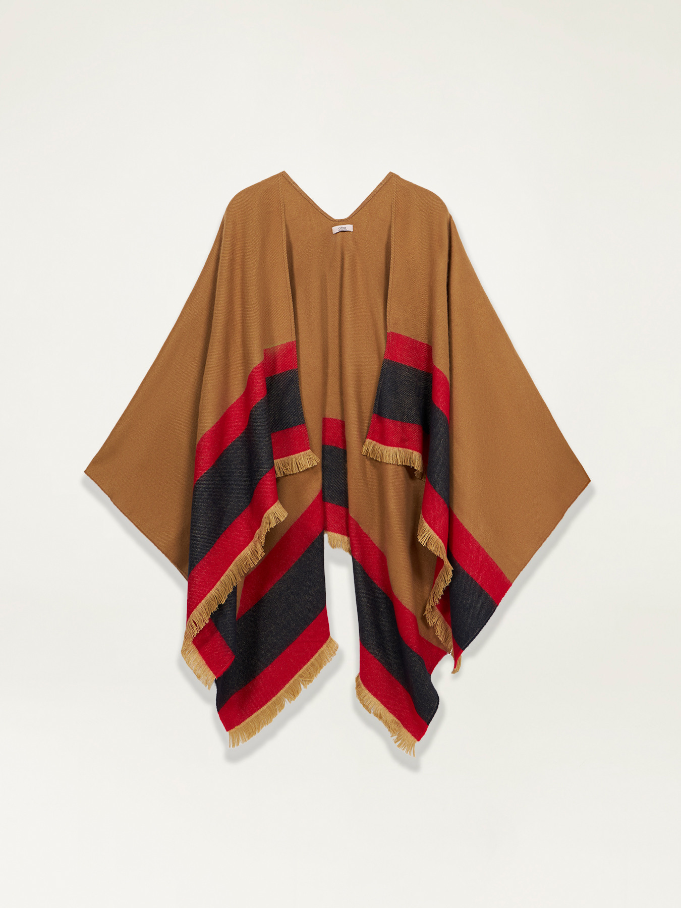 Poncho con motivo righe image number 1