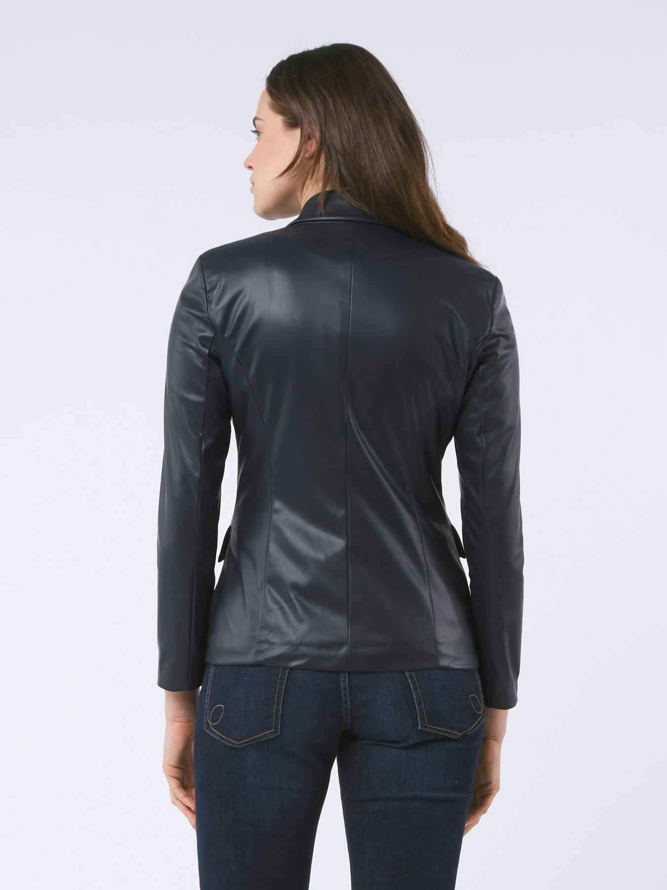 Giacca blazer effetto pelle image number 1