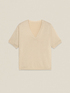 Jersey de lurex con escote en V image number 3