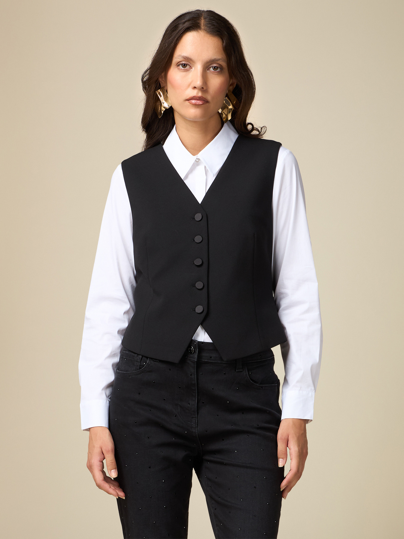 Weste mit bezogenen Kn&ouml;pfen image number 0