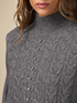Cable pattern and gem stone sweater image number 2