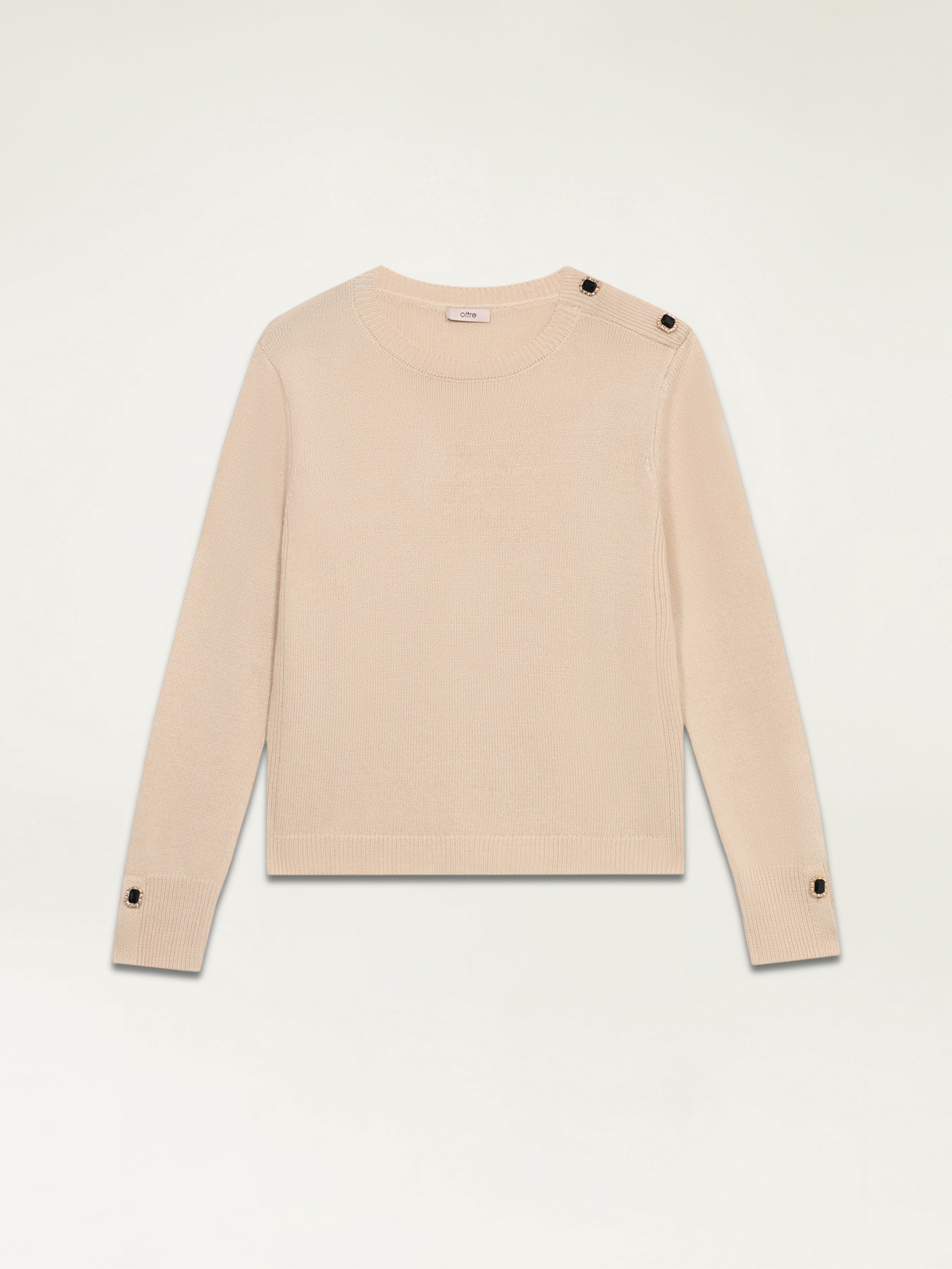 Maglia misto cashmere con bottoni gioiello image number 3