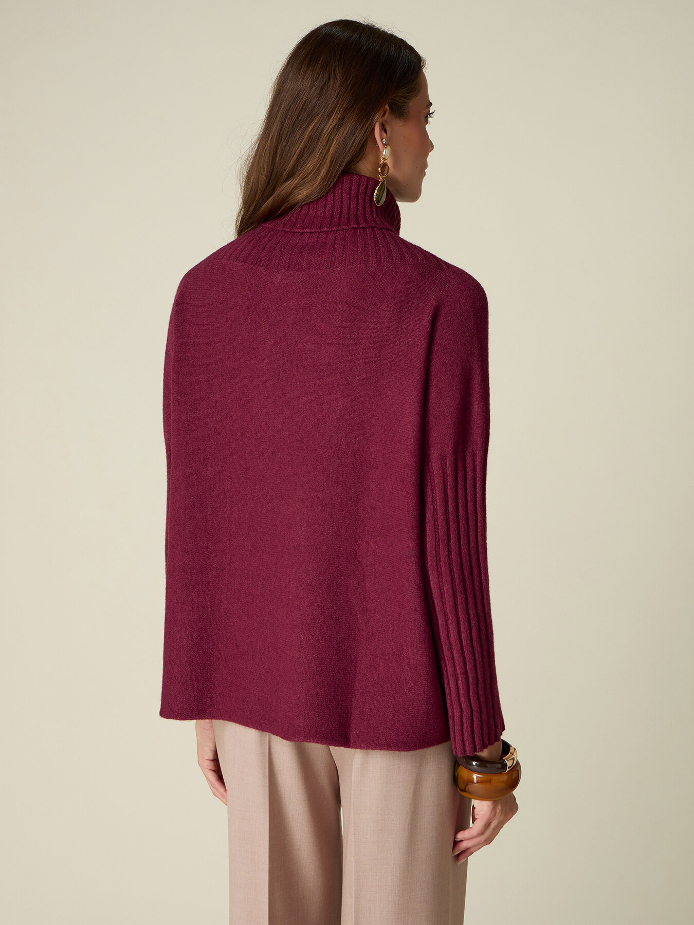 Rollkragenpullover mit Rippstrickpartien image number 1