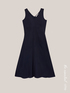 Vestito lungo scollo a V in raso image number 3