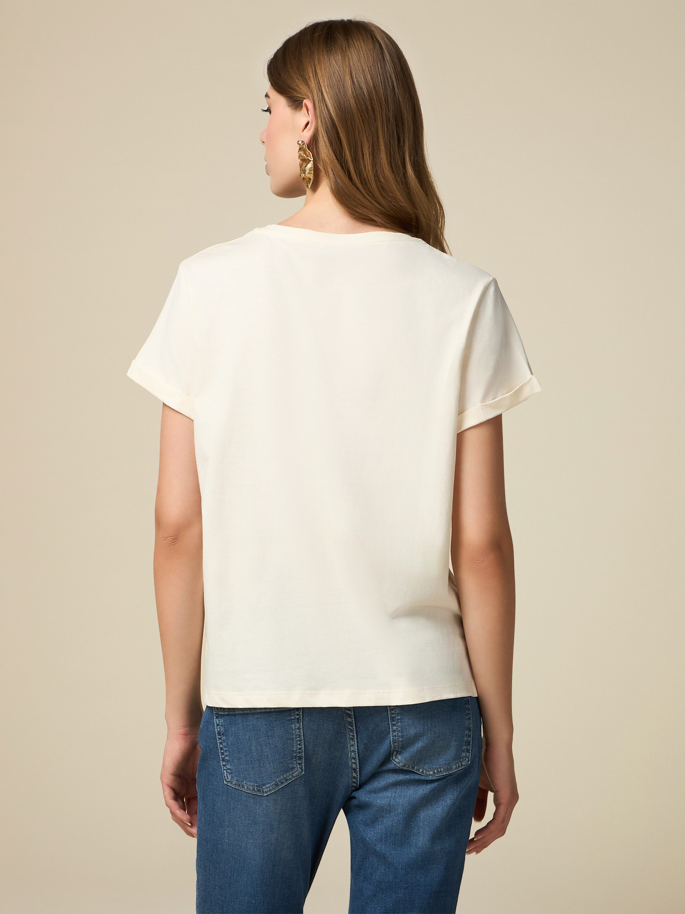 Camiseta de letras con abalorios image number 1