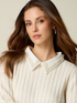 Wool-blend sweater with jewel collar image number 2