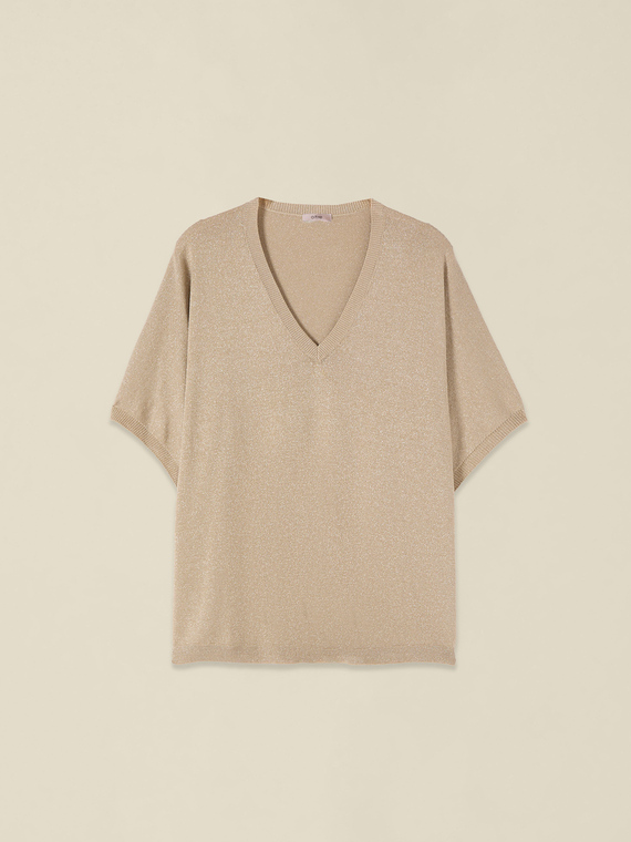 Pull en lurex style kimono