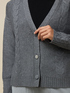 Wool blend cardigan with jewel button image number 2