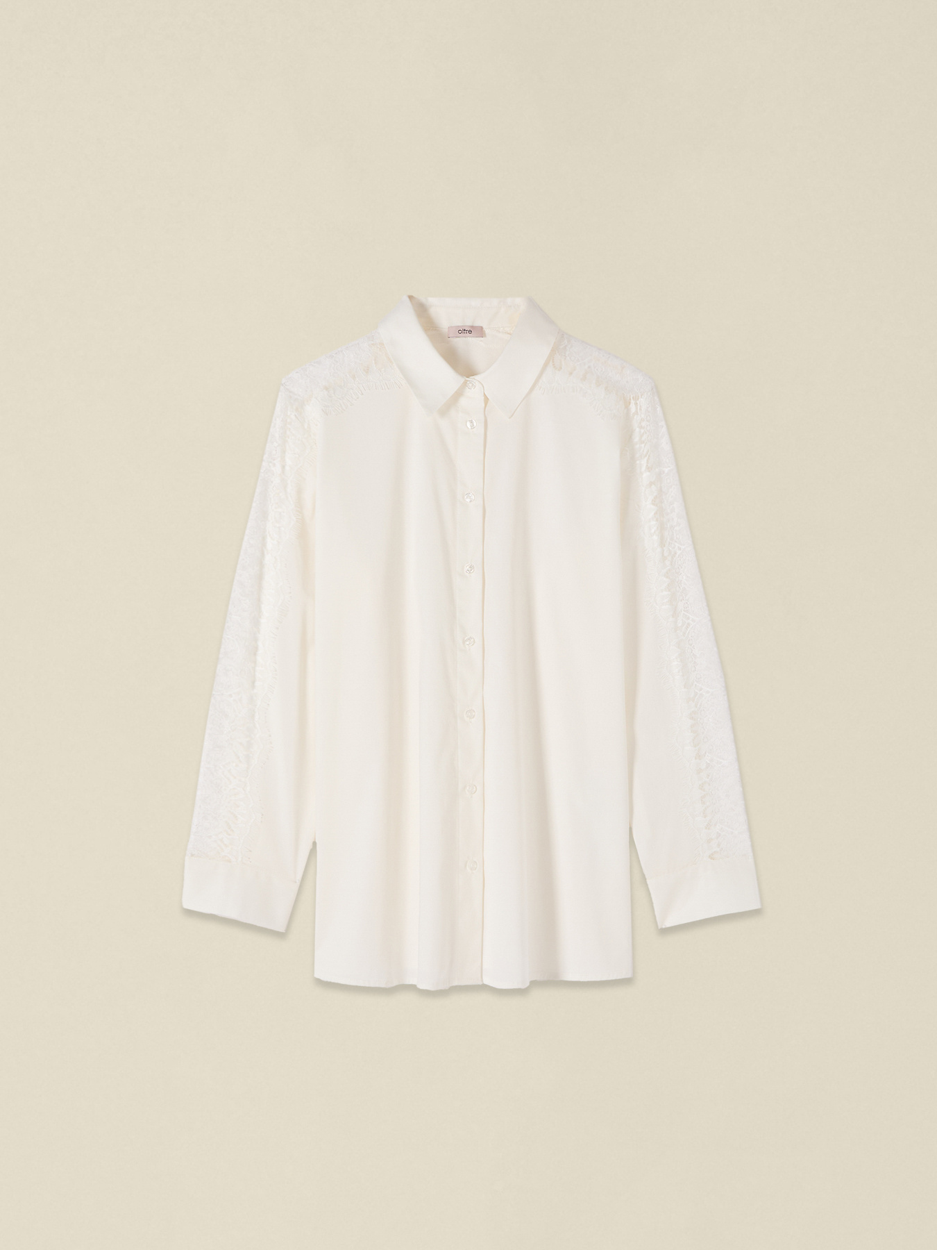 Shirt with lace insert image number 3