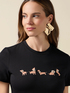 T-shirt with print and appliqu&eacute;s image number 2