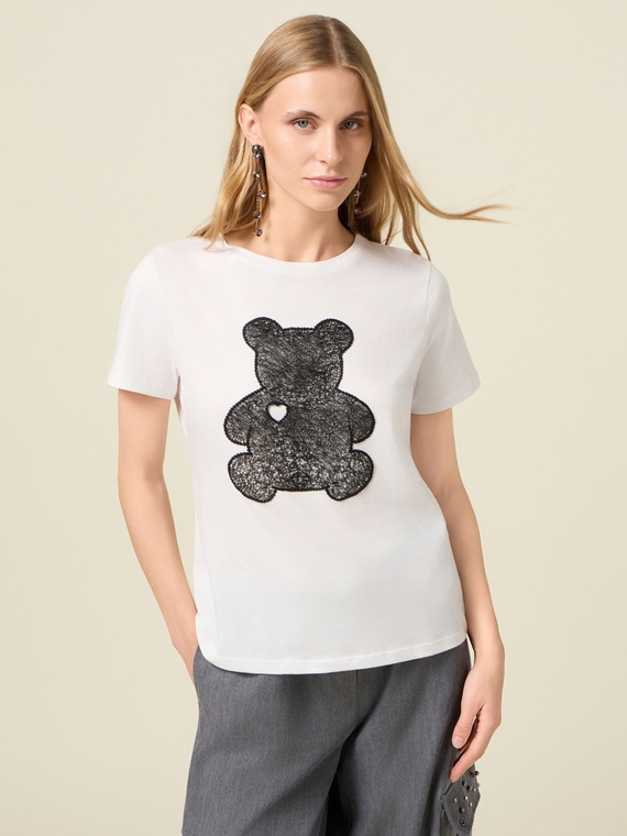 Jersey T-shirt with embroidery