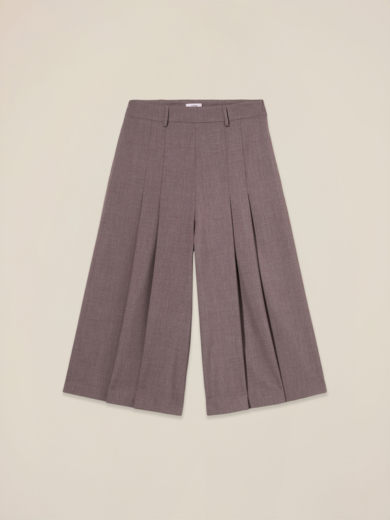 Pleated culotte skirt