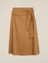 Midi poplin skirt with sash image number 4