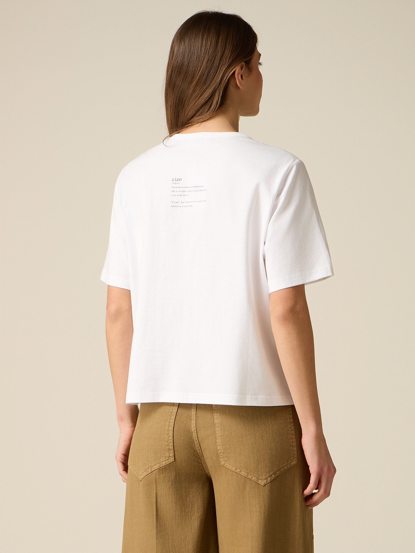 T-shirt boxy en coton avec broderie bijou image number 1