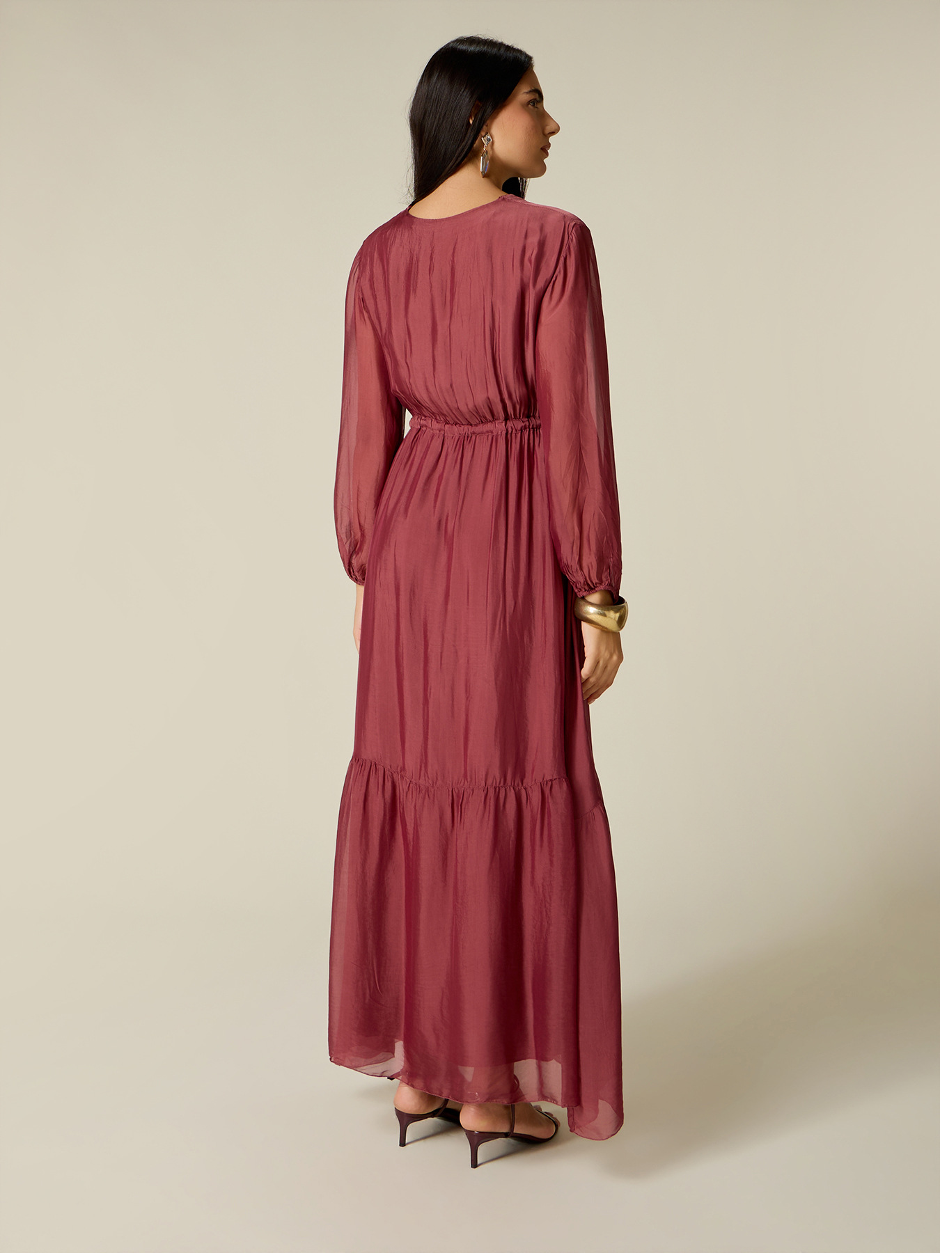 Long dress in silk voile image number 1