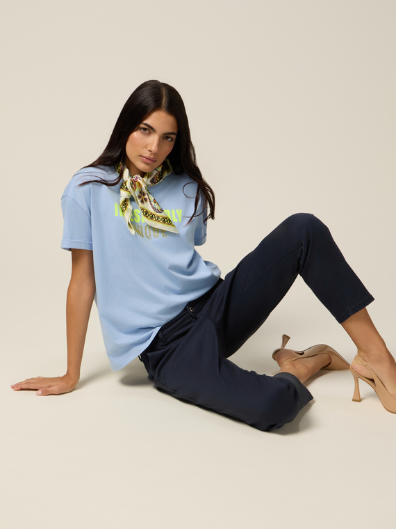 Cotton-lyocell chino trousers