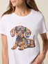 T-shirt with print and appliqu&eacute;s image number 2