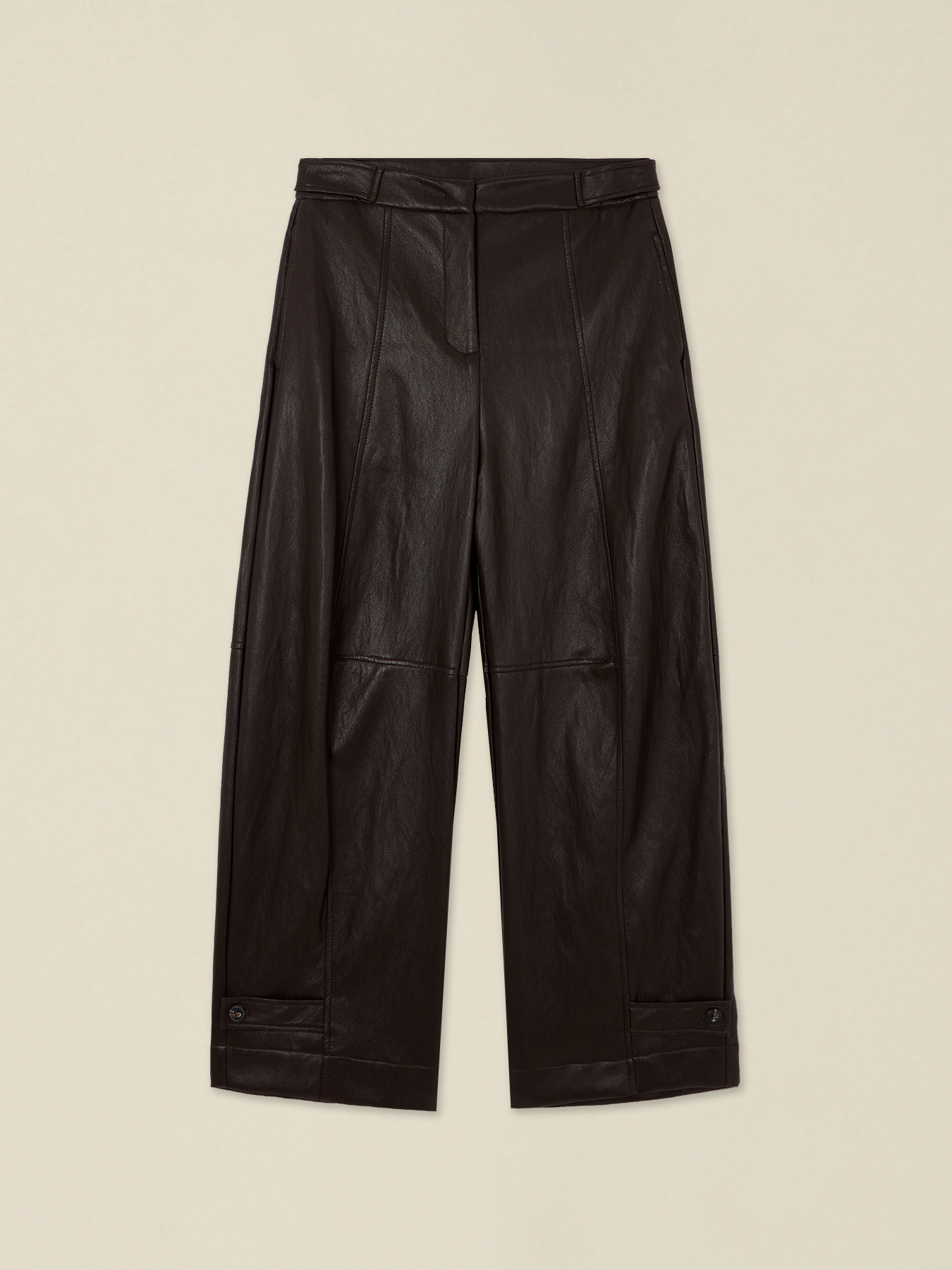 Palazzo pants in coated fabric image number 4