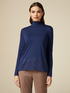 Turtleneck with satin insert image number 0