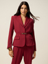 Blazer with jeweled belt image number 3
