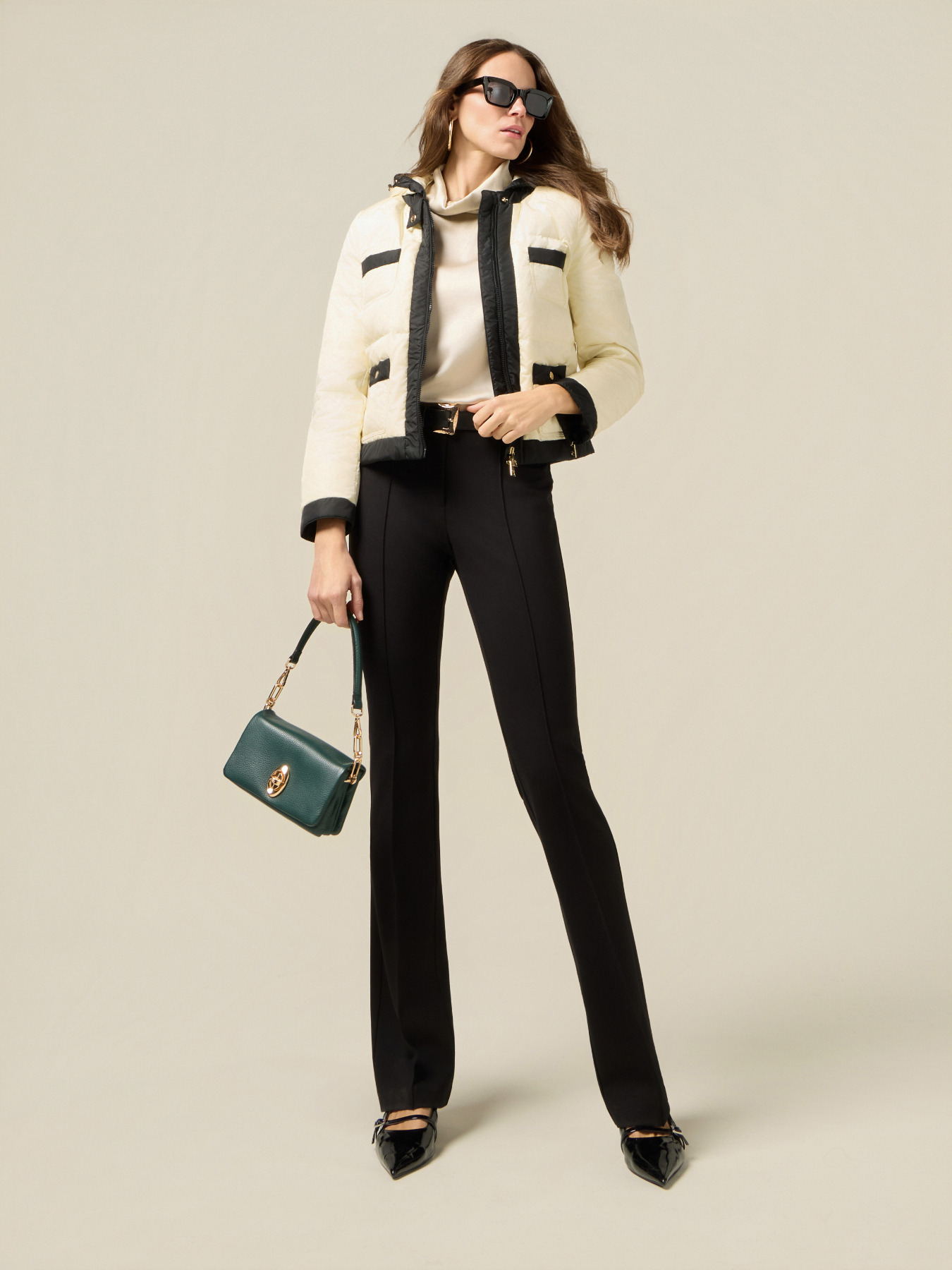 Flare pants in milano stitch image number 0