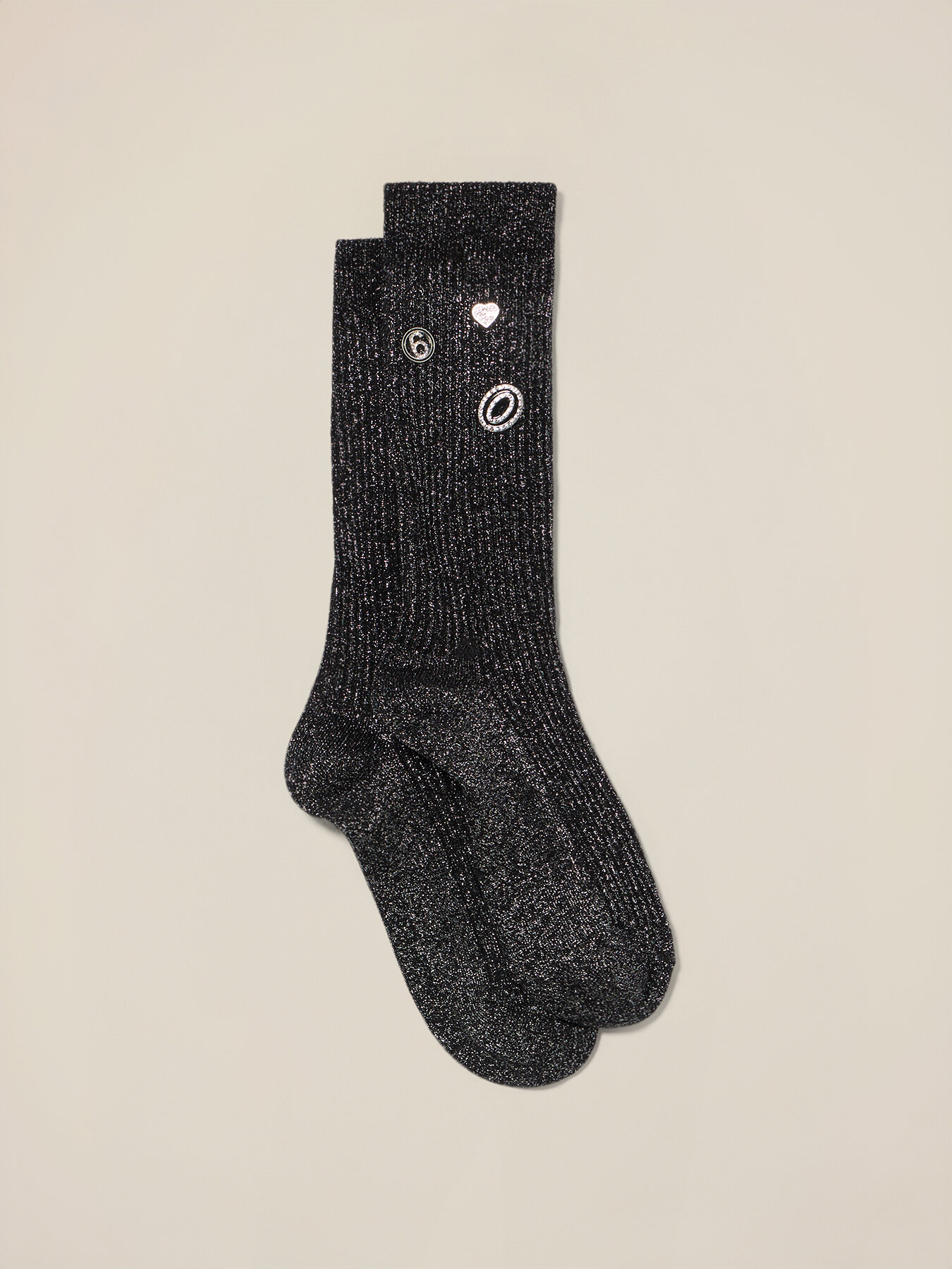 Lurex socks with appliqués image number 1