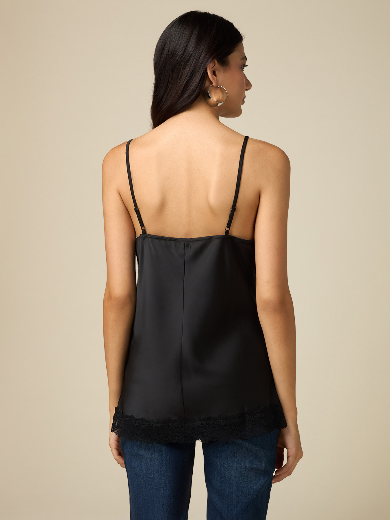 Top de lingerie en satin et dentelle image number 1