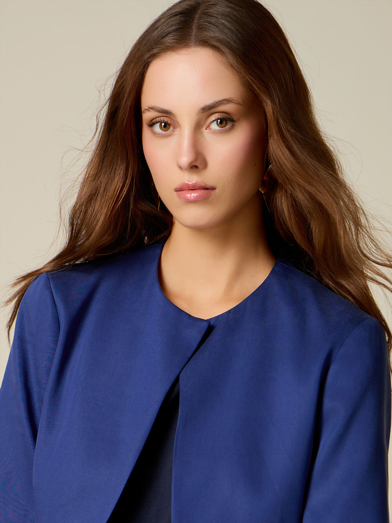 Veste courte en lyocell image number 2