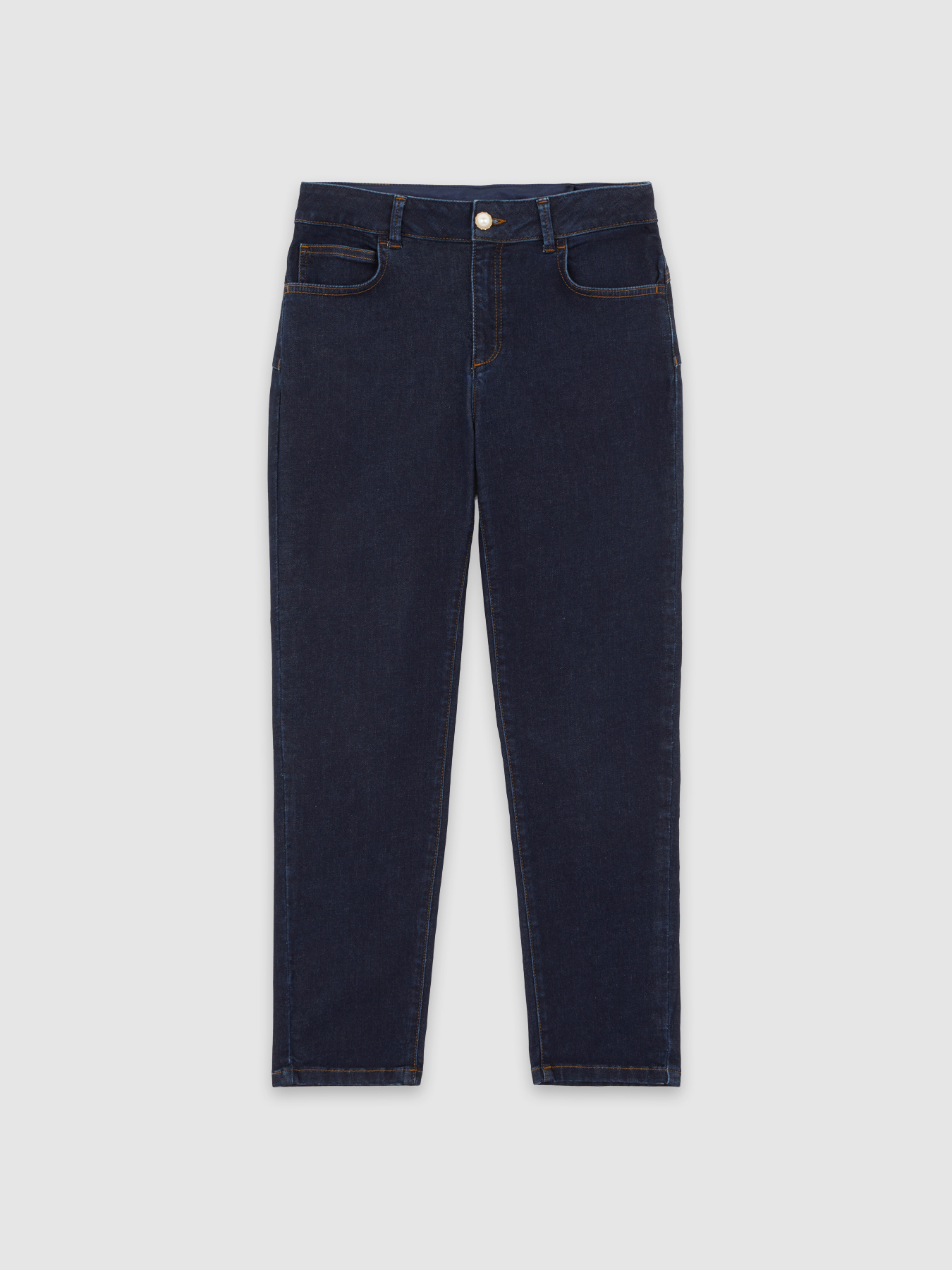 Jeans a sigaretta con bottone gioiello image number 3