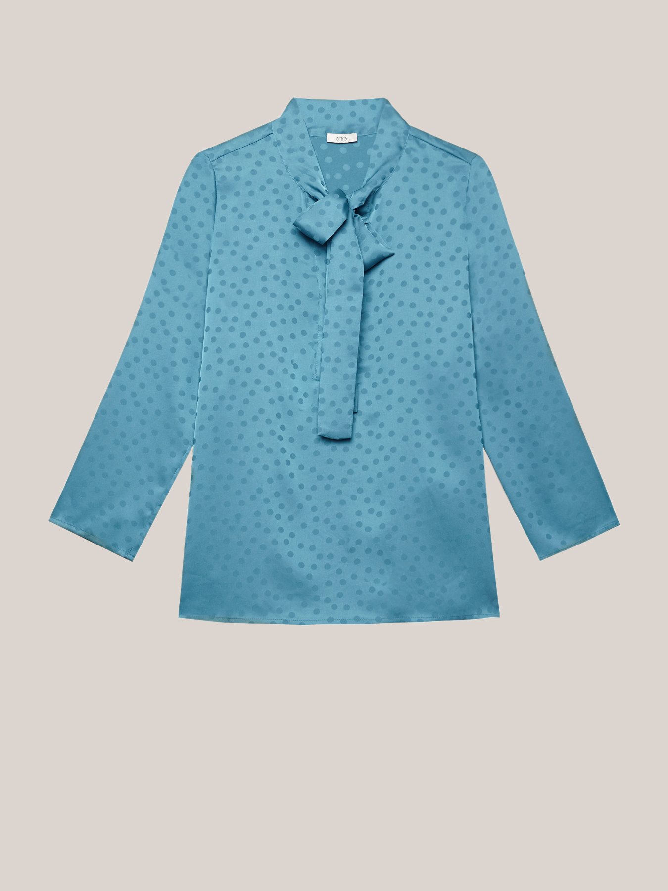 Blusa jacquard fantasia a pois image number 3