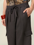 Pantalon cargo en polyester teint en fil image number 2